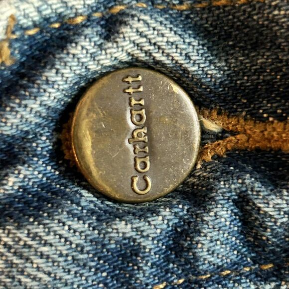 Carhartt Tradition Fit Jeans Mens 40 X 30 Blue Canvas Workwear Dadcore - Picture 2 of 16